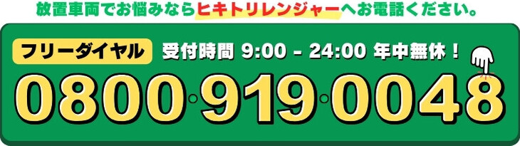 フリーダイヤル：08009190048