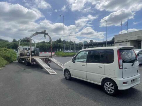 館山自動車道の木更津北インターチェンジからの事故車の引き取り