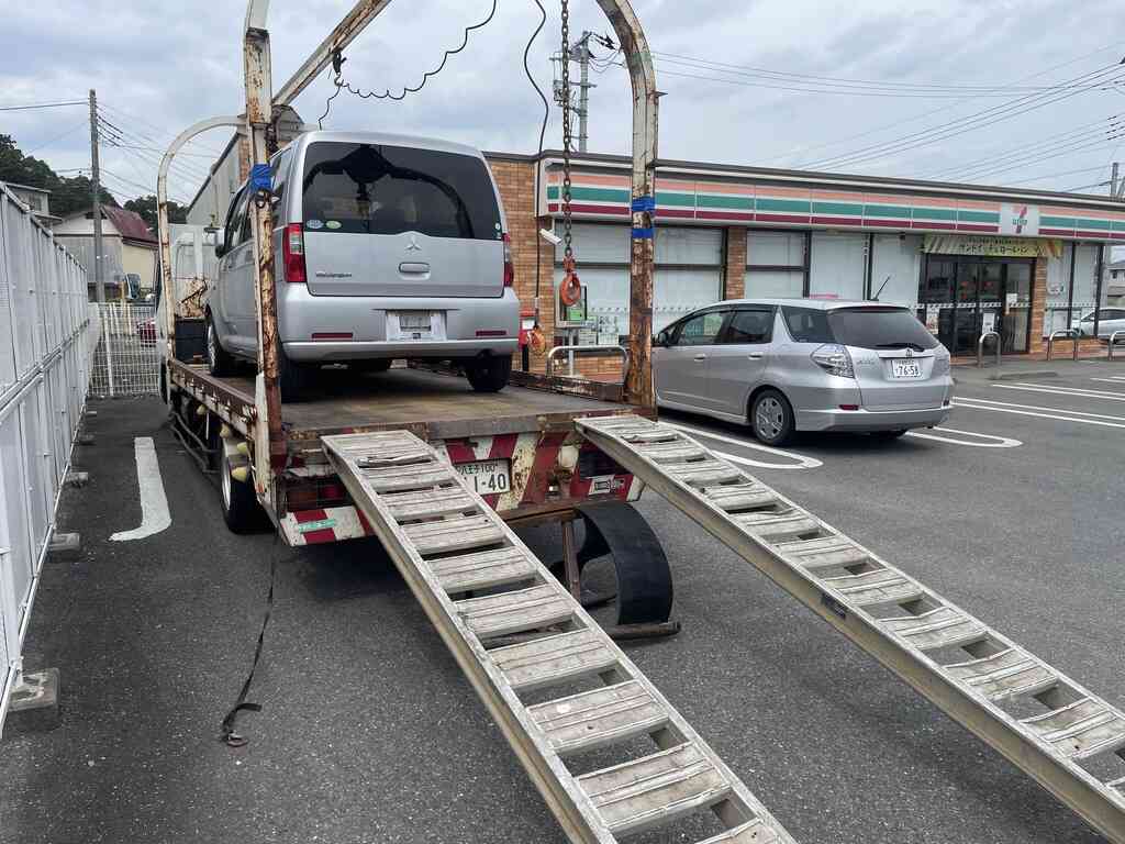 栃木市の故障車をレッカー車で廃車引き取り