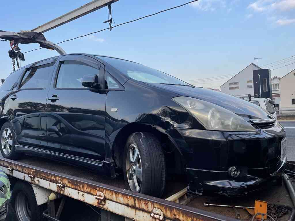 練馬区の事故車のレッカー車での引き取り