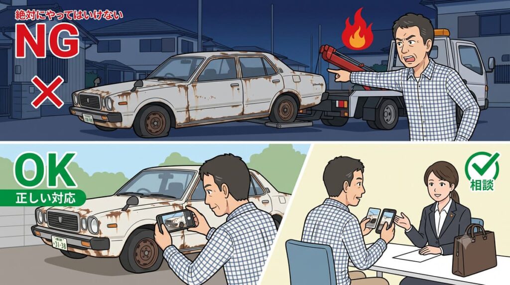 絶対ダメな放置車両への対応