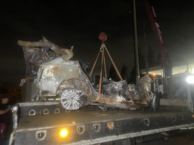 ユニック車での事故車の引き取り