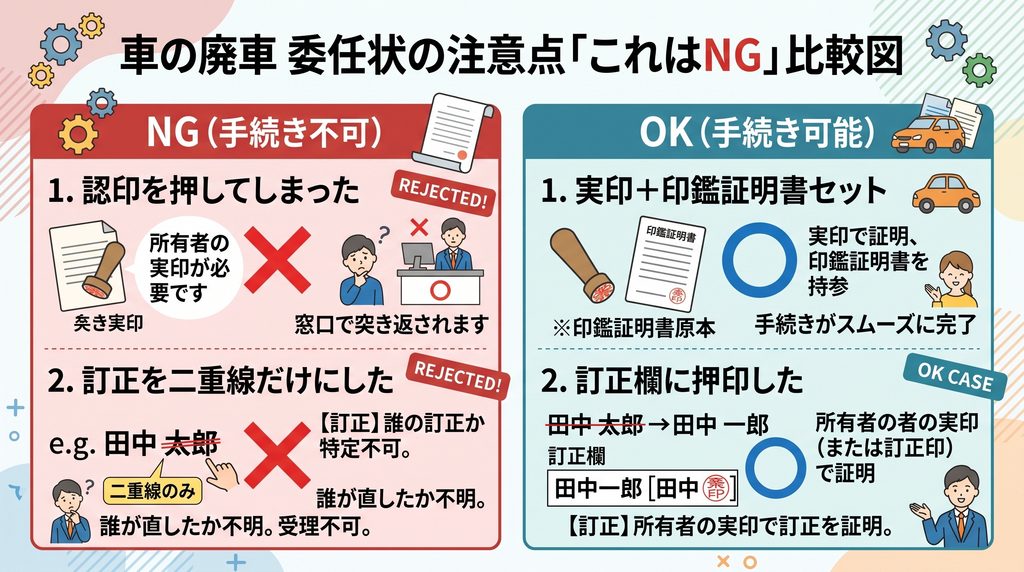 委任状でよくある間違い